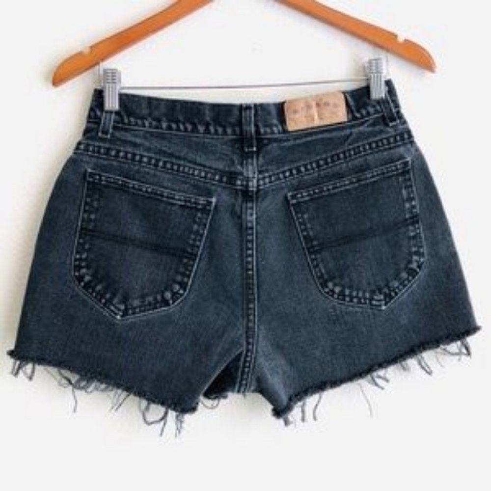 Vintage Riders By Lee grey distressed denim cutoffs EUC Size 28